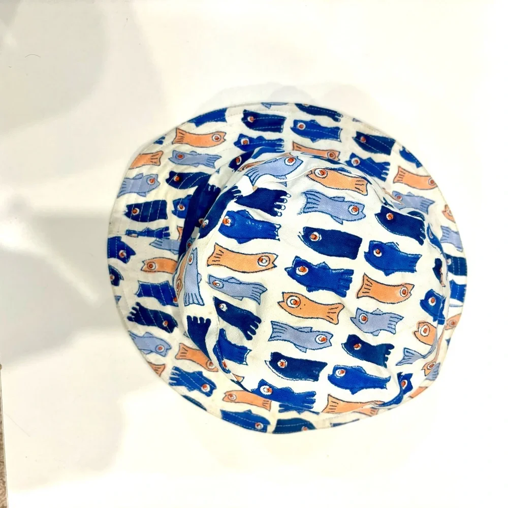 Roberta Roller Rabbit Blue and Orange Kids Hat size M